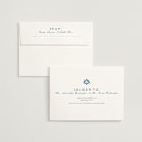 "watercolor tile" - Wedding Invitations in Navy by Anastasia Makarova - FREE Recipient Addressing