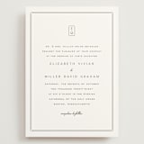 "Stripe Bevel" - Wedding Invitations in Salt by Amy Kross - Front