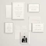 "Stripe Bevel" - Wedding Invitations in Salt by Amy Kross - Invitation Suite