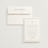 "Stripe Bevel" - Wedding Invitations in Salt by Amy Kross - Invitation with Envelope