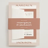 "margaux" - Wedding Invitations in Sand by Lindsay Stetson Thompson - Assembled with Belly Band
