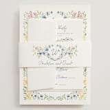 "Meadow Whisper" - Wedding Invitations in Meadow by Petra Kern - Assembled with Belly Band