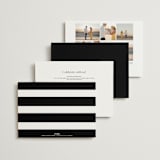 "Modern Classic Names" - Wedding Invitations in Onyx by Emily Betts - Back of Card Options