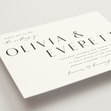 "Modern Classic Names" - Wedding Invitations in Onyx by Emily Betts - Detail