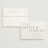 "Modern Classic Names" - Wedding Invitations in Onyx by Emily Betts - Invitation with Envelope