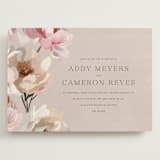 "Chalk Floral" - Wedding Invitations in Dove by Olivia Kanaley Inman - Front