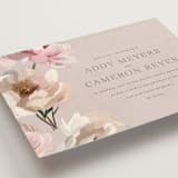 "Chalk Floral" - Wedding Invitations in Dove by Olivia Kanaley Inman - Detail