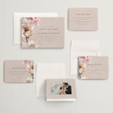 "Chalk Floral" - Wedding Invitations in Dove by Olivia Kanaley Inman - Invitation Suite