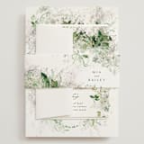 "Lush Greenery" - Wedding Invitations in Fresh Green by Phrosné Barwood - Assembled with Belly Band