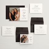 "Simply Classic" - Wedding Invitations in Ebony by Laura Hamm - Invitation Suite