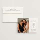 "Simply Classic" - Wedding Invitations in Ebony by Laura Hamm - Invitation with Envelope