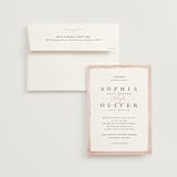 "First Love" - Wedding Invitations in Blush by Pixel and Hank - Invitation with Envelope