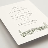 "Vineyard" - Wedding Invitations in Olive by Sarah Brown - Detail