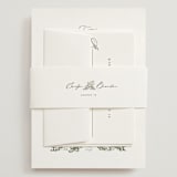 "Vineyard" - Wedding Invitations in Olive by Sarah Brown - Assembled with Belly Band