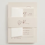 "Millennial" - Wedding Invitations in Rose by Hooray Creative - Assembled with Belly Band
