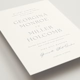 "Modern Air" - Wedding Invitations in Dusty Blue by Stacey Meacham - Detail