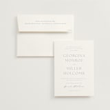 "Modern Air" - Wedding Invitations in Dusty Blue by Stacey Meacham - Invitation with Envelope