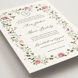 "Ornate" - Wedding Invitations in Peony by Sarah Knight - Detail
