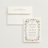 "Ornate" - Wedding Invitations in Peony by Sarah Knight - Invitation with Envelope