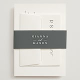 "Sector" - Wedding Invitations in Snow by Kaydi Bishop - Assembled with Belly Band