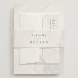 "Neutrality" - Wedding Invitations in Cream by Hooray Creative - Assembled with Belly Band