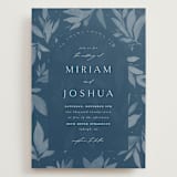 "Linen" - Wedding Invitations in Midnight by Ashley Rosenbaum - Front