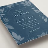 "Linen" - Wedding Invitations in Midnight by Ashley Rosenbaum - Detail