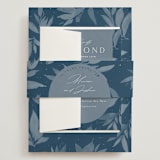 "Linen" - Wedding Invitations in Midnight by Ashley Rosenbaum - Assembled with Belly Band