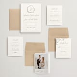 "Romantic Wreath" - Wedding Invitations in Chantilly by Wildfield Paper Co - Invitation Suite