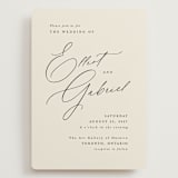 "Scripted Names" - Wedding Invitations in Ecru by Hooray Creative - Front