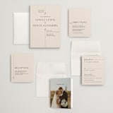 "Convergence" - Wedding Invitations in Cream by Annie Lowe - Invitation Suite