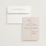 "Convergence" - Wedding Invitations in Cream by Annie Lowe - Invitation with Envelope