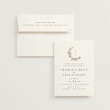 "Daphne" - Wedding Invitations in Sepia by Itsy Belle Studio - Invitation with Envelope