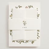 "Vintage Roses" - Wedding Invitations in Snow by Tara Grangroth - Assembled with Belly Band