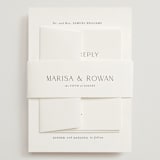 "Classic Chic" - Wedding Invitations in Pearl by Shirley Lin Schneider - Assembled with Belly Band