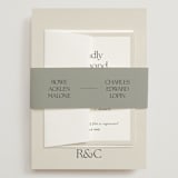 "monogram edit" - Wedding Invitations in Sandstone by Sara Hicks Malone - Assembled with Belly Band