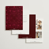 "Victorian Chic" - Wedding Invitations in Garnet by Morgan Kendall - Back of Card Options