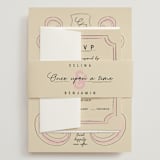 "Modern Fairy Tale" - Wedding Invitations in Linen by Helena Vitto - Assembled with Belly Band