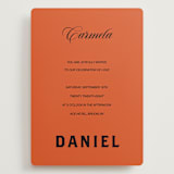 "Bold and Demure" - Wedding Invitations in Amaro by Claire - Front