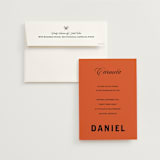 "Bold and Demure" - Wedding Invitations in Amaro by Claire - Invitation with Envelope