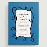 "Swirl Frame" - Wedding Invitations in Cobalt by mo kelley - Front
