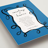 "Swirl Frame" - Wedding Invitations in Cobalt by mo kelley - Detail
