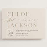 "Left Stack" - Wedding Invitations in Vanilla by Alethea and Ruth - Front