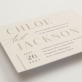 "Left Stack" - Wedding Invitations in Vanilla by Alethea and Ruth - Detail