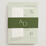 "Swoon" - Wedding Invitations in Lemongrass by Sam Dubeau - Assembled with Belly Band