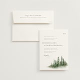 "Somerset" - Wedding Invitations in Evergreen by Melanie Kosuge - Invitation with Envelope
