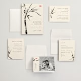 "Bambusa" - Wedding Invitations in Almond by Anastasia Makarova - Invitation Suite