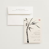 "Bambusa" - Wedding Invitations in Almond by Anastasia Makarova - Invitation with Envelope