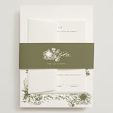 "Rancho" - Wedding Invitations in Verde by Megan Davis - Assembled with Belly Band