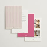"Whimsical Hand Illustrated Crest" - Wedding Invitations in Peony by Jackie Crawford - Back of Card Options